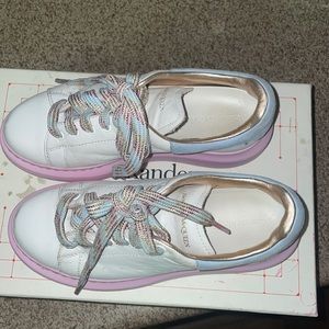 Little girls Alexander McQueens platform sneakers